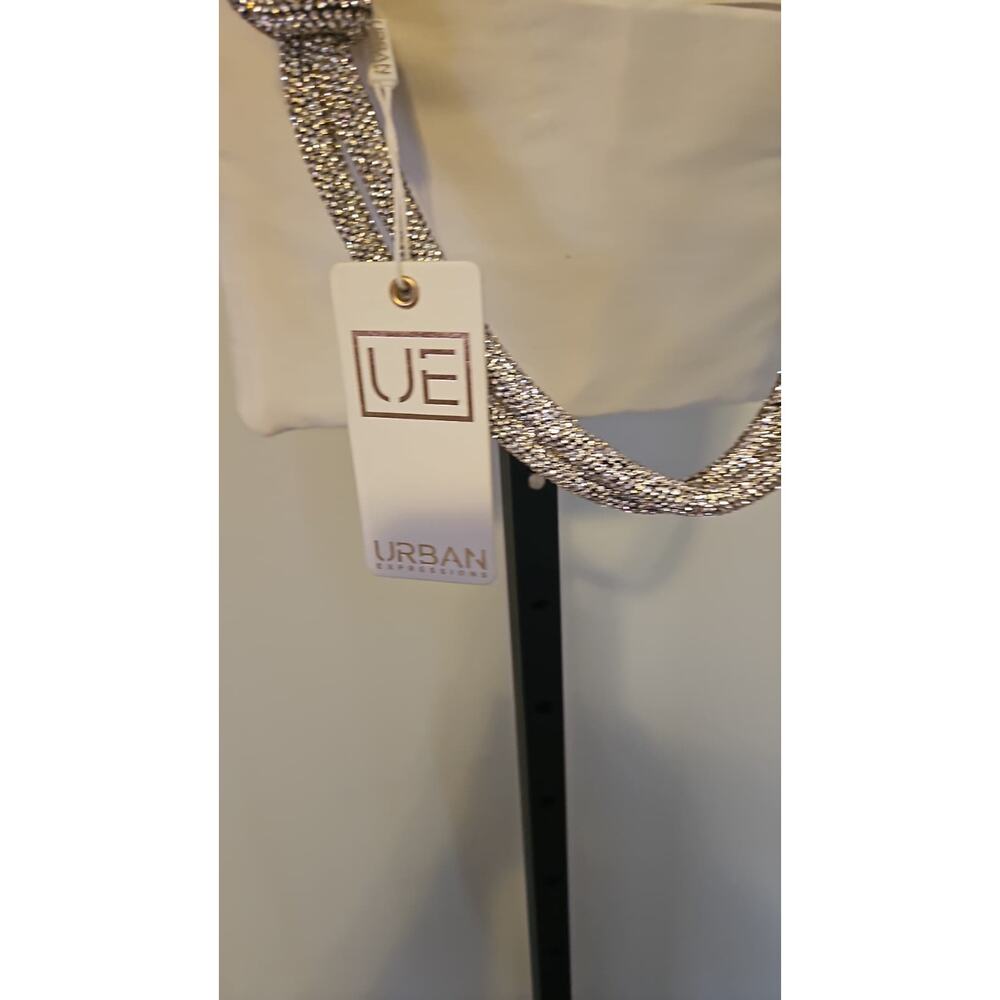 Urban Expressions Champagne Rhinestone Handle Evening Bag - Picture 6 of 6